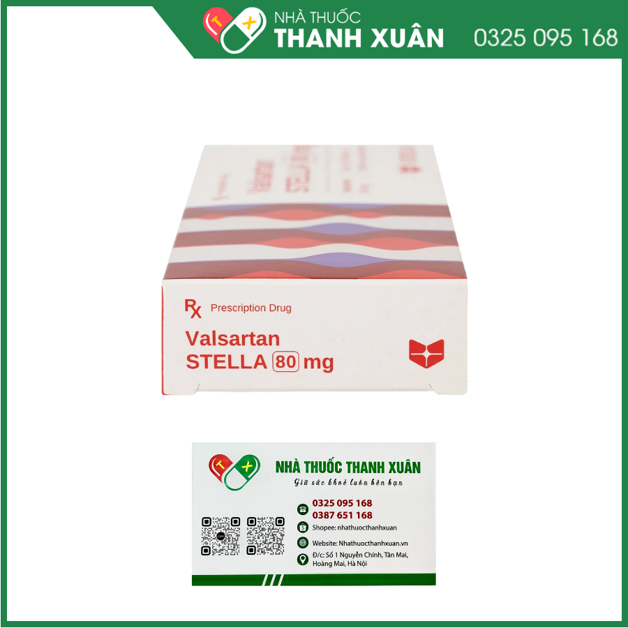 Valsartan Stella 80 mg điều trị tăng huyết áp, suy tim